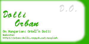 dolli orban business card